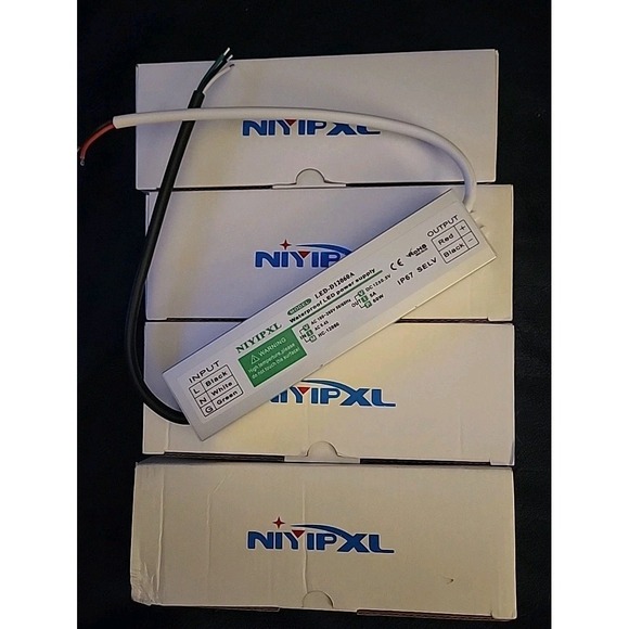 (QTY 5) NIYIPXL LED Power Supplys Transformer Waterproof 100V-260VAC 12VDC - Picture 2 of 2